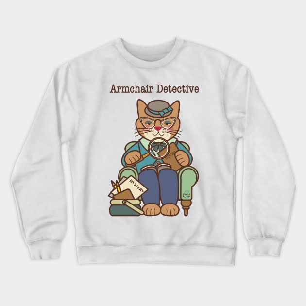 Armchair Detective Woman Crewneck Sweatshirt by Sue Cervenka